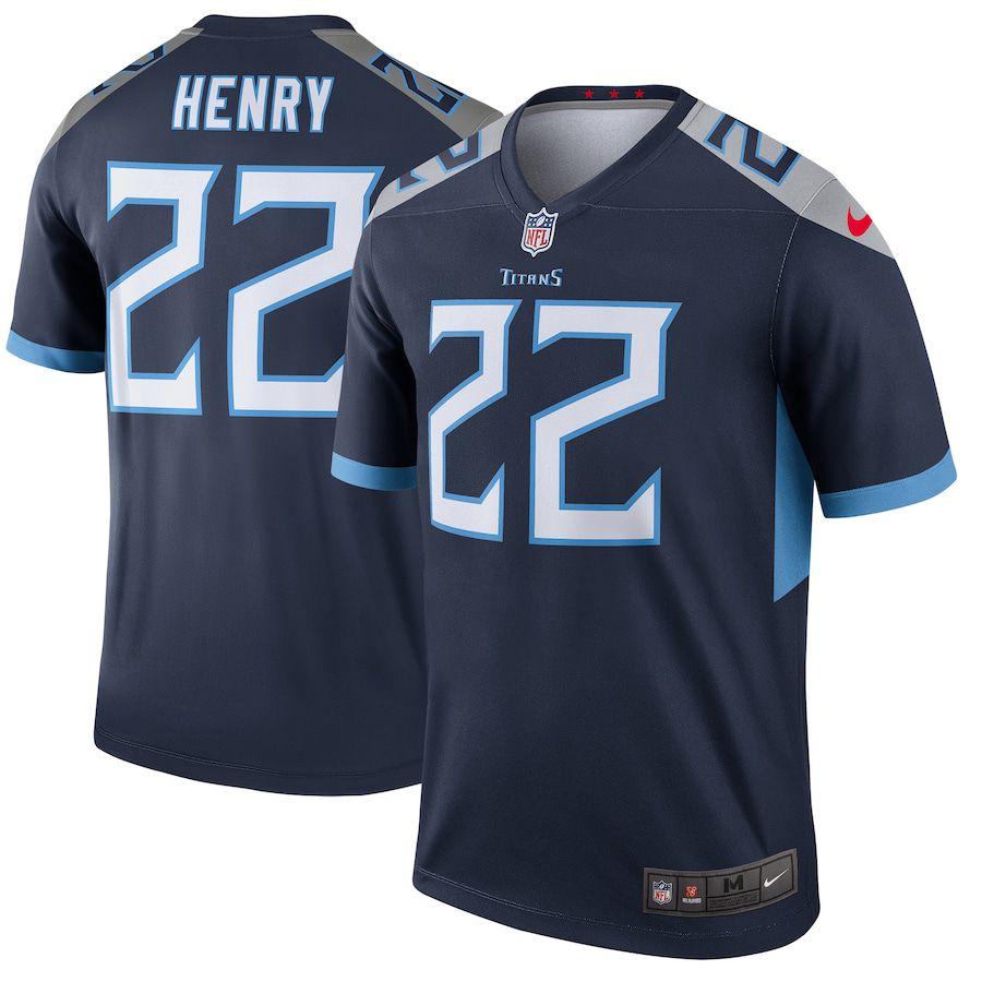 Men Tennessee Titans #22 Derrick Henry Nike Navy New Legend NFL Jersey->tennessee titans->NFL Jersey